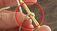 糸の輪の作り目：STEP 14/20